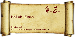 Holub Emma névjegykártya